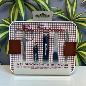 ♥️BEN SHERMAN♥️5-Piece Nail Grooming Kit with Tin Case/NIP
